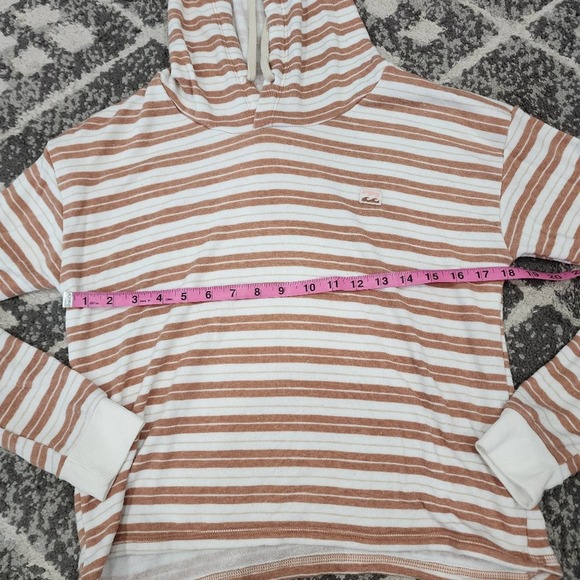 Billabong women's size small striped crop pullover hoodie - Picture 2 of 6